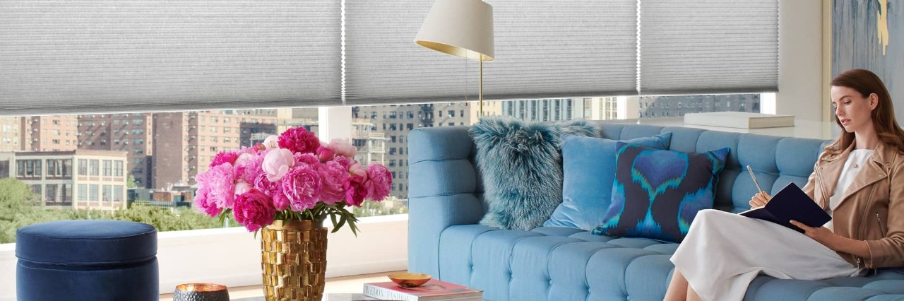 Summer window treatments near Cape Coral, Florida (FL), including UV-resistant shades from Hunter Douglas.