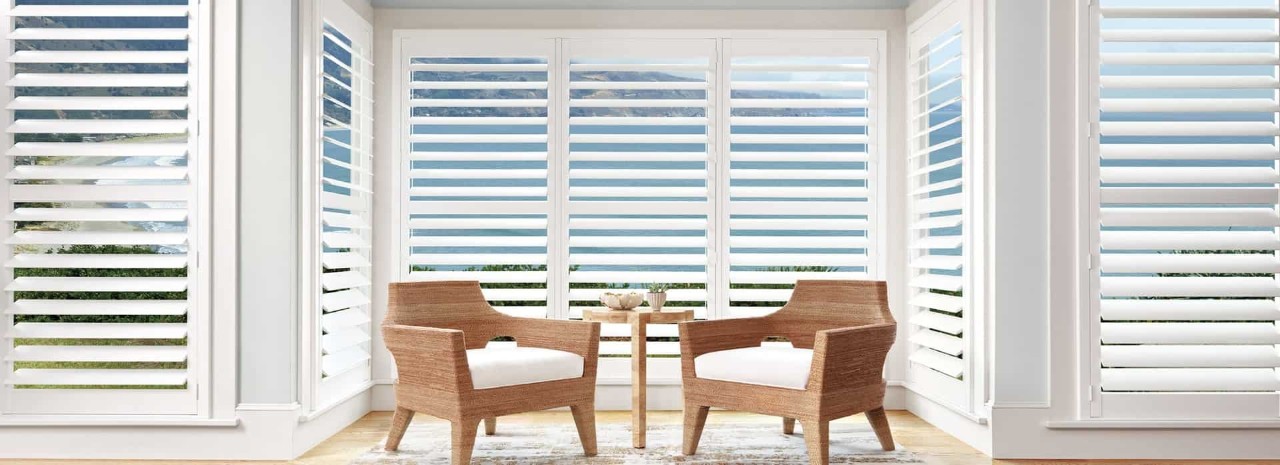 Exterior shutters for homes, Hunter Douglas Palm Beach™ Polysatin™ Shutters near Cape Coral, Florida (FL)