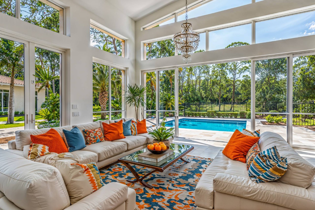 A colorful sunroom near Cape Coral, Florida (FL)